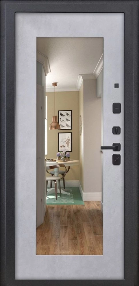 Входная дверь ДвериПРО L-43 ФЛЗ-603 Бетон снежный DPRO195635 внутренняя сторона