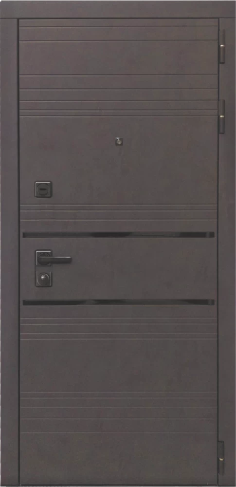 Входная дверь ДвериПРО L-43 ФЛ-256 (10мм, бетон пепельный) DPRO195379 внешняя сторона