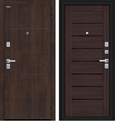 Дверь Браво Прайм/BChrome Almon/Wenge Melinga